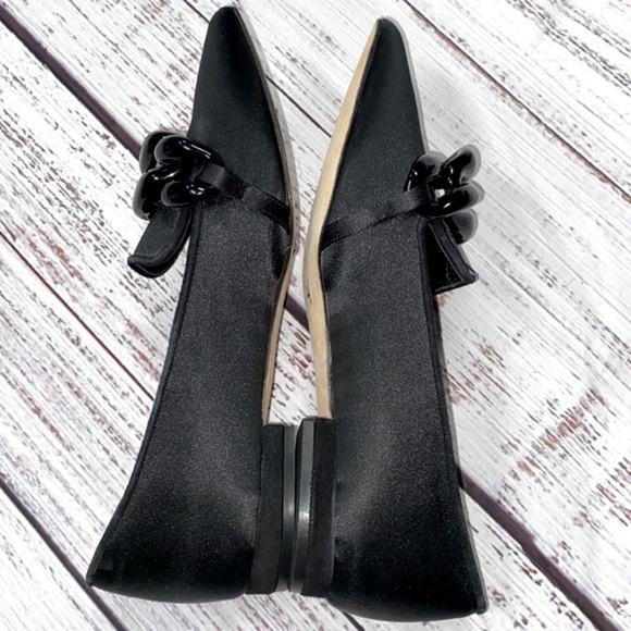 Diana Broussard black chain flats size 36 1/2 - Picture 7 of 8